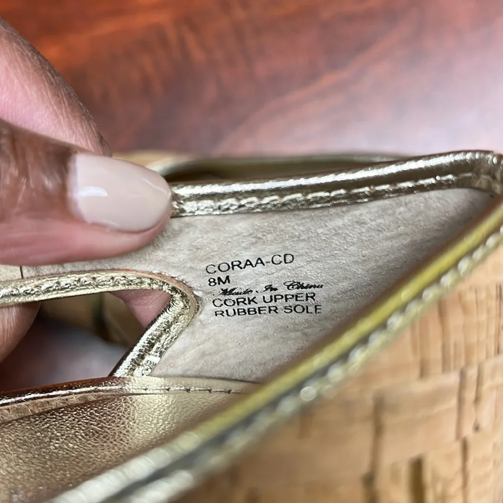 Donald J pliner Coraa Cork Espadrilles wedge sandals